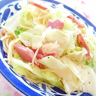 にんにく香る❤キャベツとベーコンのパスタ❤